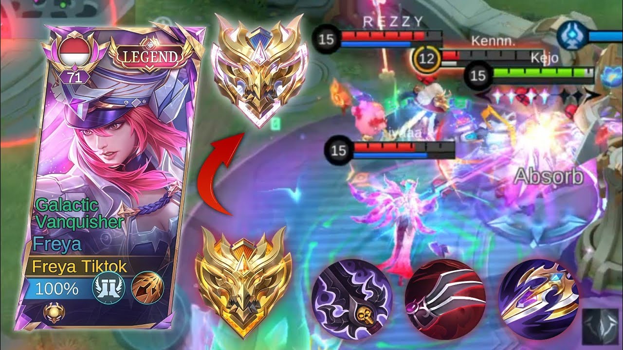 -1 BINTANG MENUJU RANK MYTHICAL IMMORTAL!!! GAMEPLAY HARD GAME FREYA - Mobile Legends