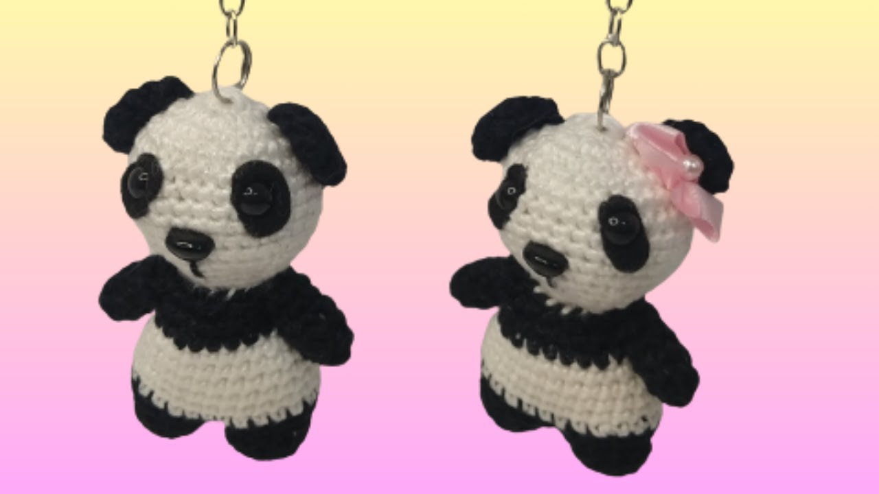 PANDA CHAVEIRO MAGICO DE CROCHE,  (com imã), PASSO A PASSO: UMA DOSE DE FOFURA, parte 01