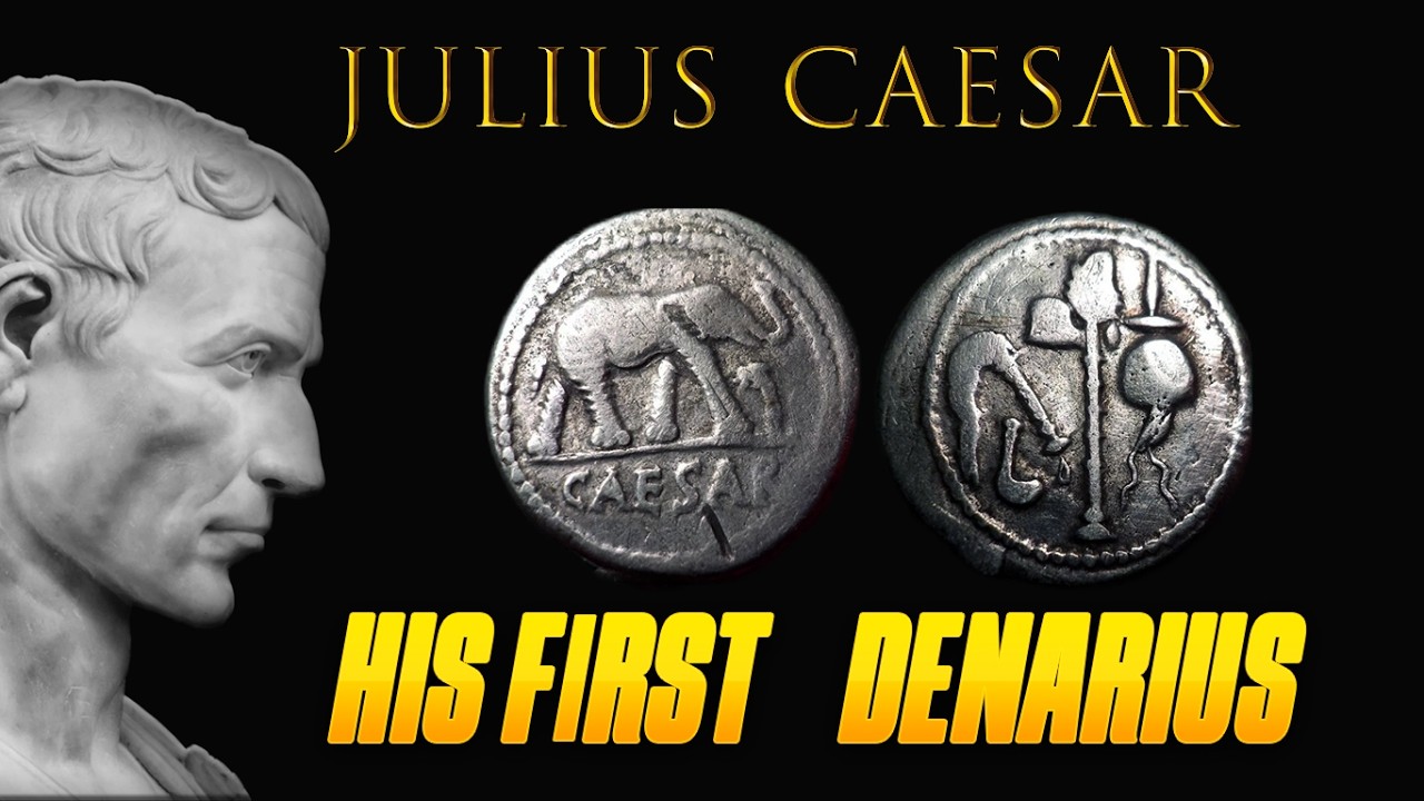 Julius Caesar - Elephant Denarius - Ancient Silver Coin