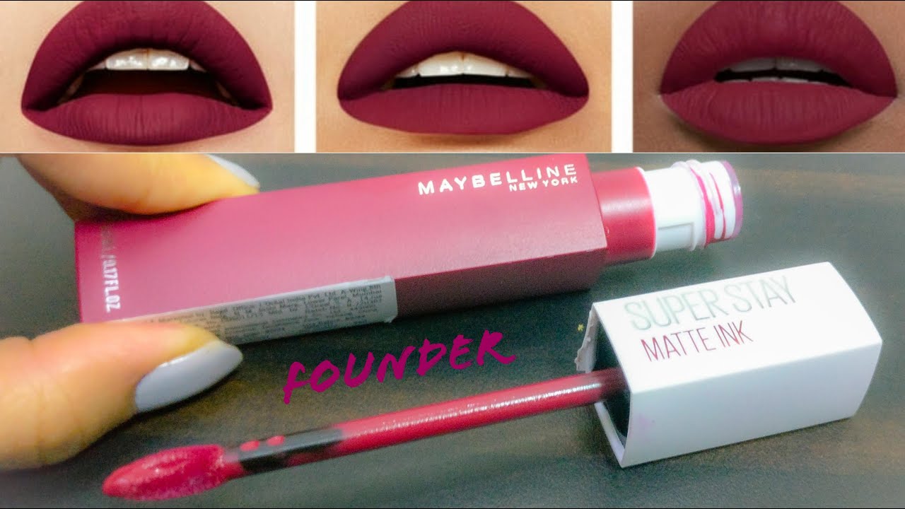 Maybelline Superstay Matte Ink || Founder 115 || Swatch || Transfer proof