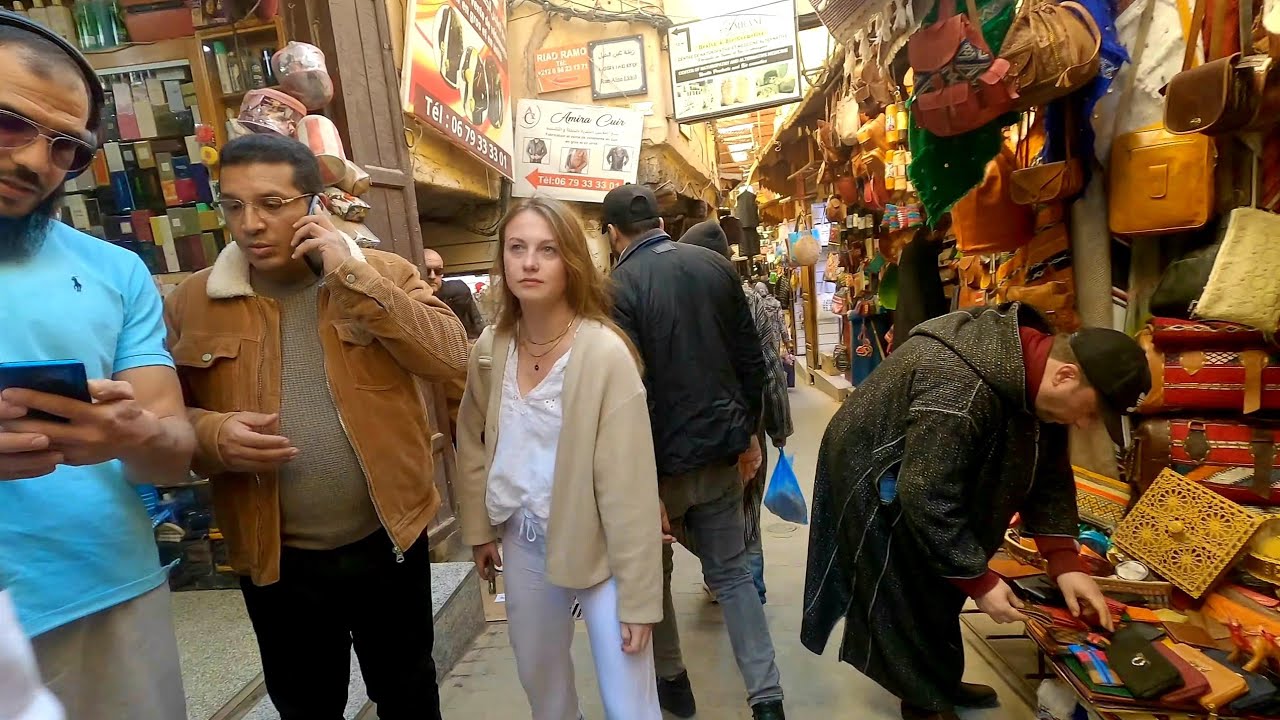 جولة في المدينة القديمة بمدينة فاس fez city old medina - morocco 4k ultra hd walking tour