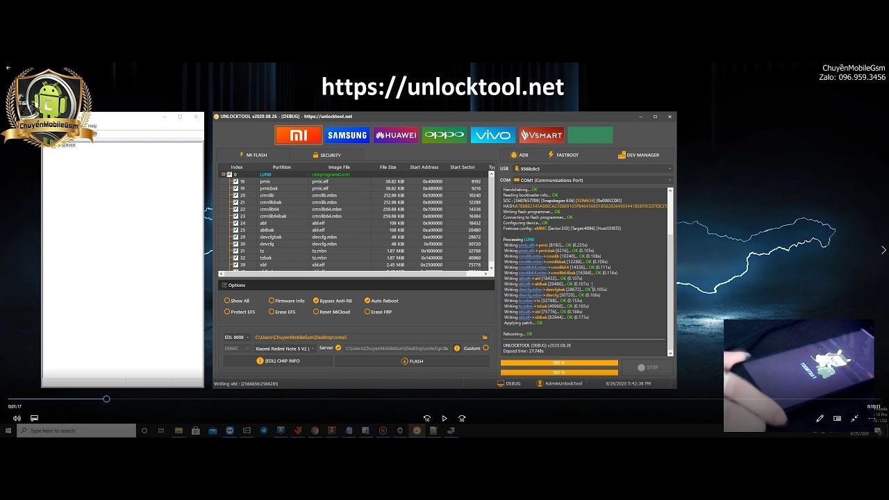 Redmi Note 5 Pro - Unlock Bootloader Remove Mi cloud - with TWRP by UnlockTool.Net