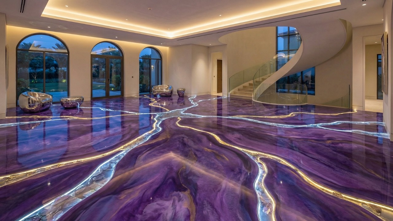 Top 20 Beautiful Epoxy Floors with Refined Resin Pours for Luxury Villas