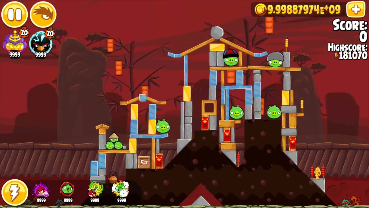 Angry Birds Seasons Year of the Dragon Mighty Dragon 100%