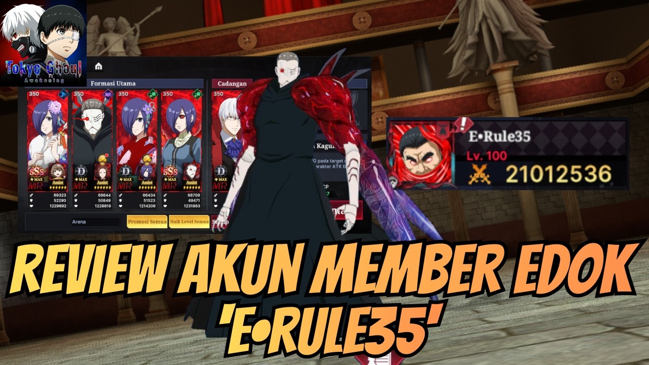 TOUR AKUN MEMBER EDOK 2 'E RULE35' MALAH KETEMU TIKTOKER DI RTA!! TOKYO GHOUL AWAKENING