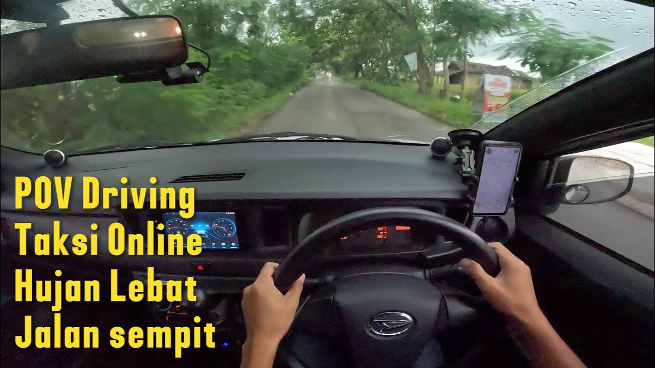 POV Driving Taxi Online Sigra Tipe D 1.0 | Hujan Deras Jalan Sempit