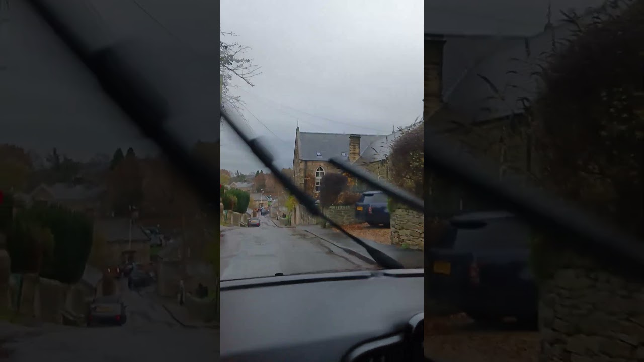 Driving I, Beeley near Matlock, Derbyshire, rainy. 17/11/24 #rainy #village #derbyshire