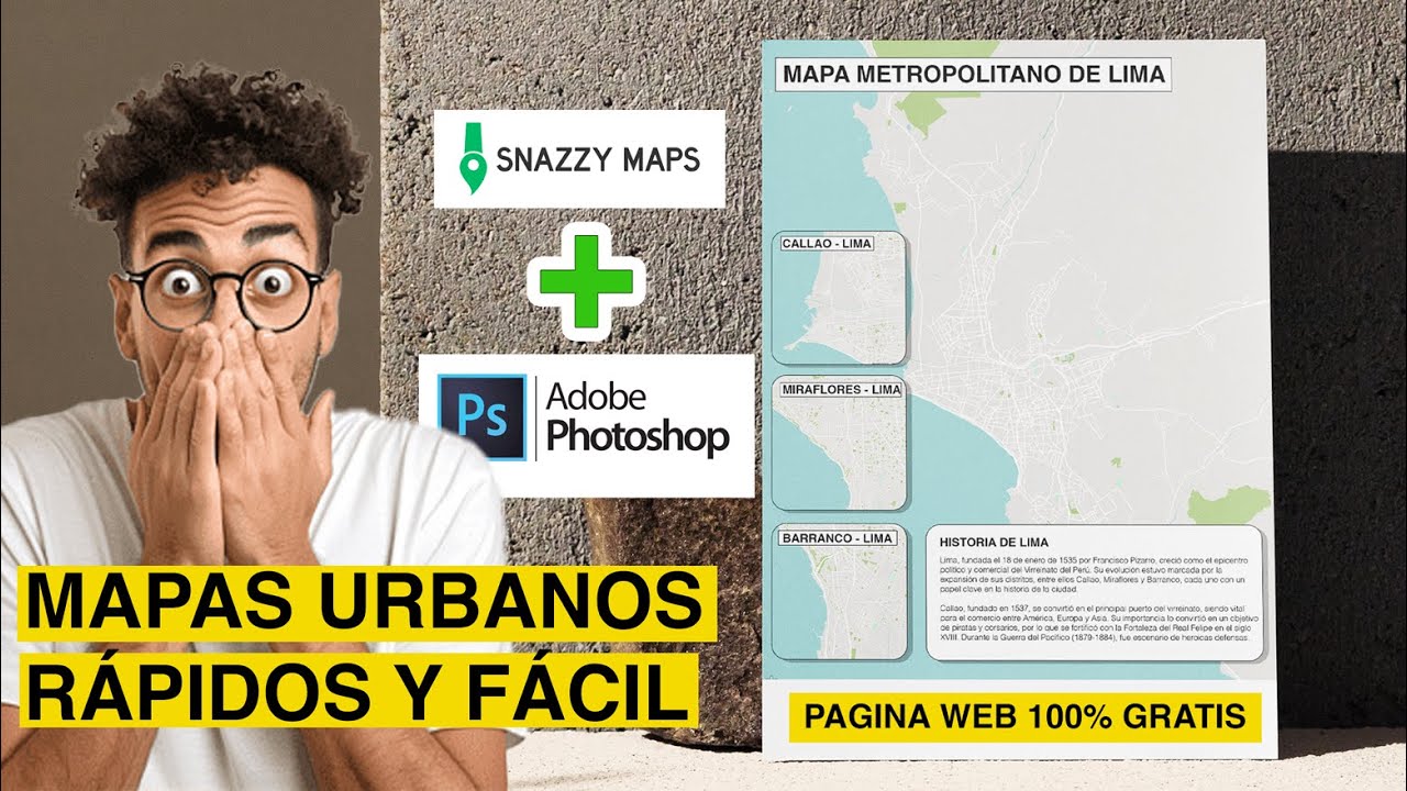 🔴 CÓMO HACER MAPAS URBANOS PROFESIONALES con SNAZZY MAPS + PHOTOSHOP [FÁCIL y RÁPIDO] 😱😱
