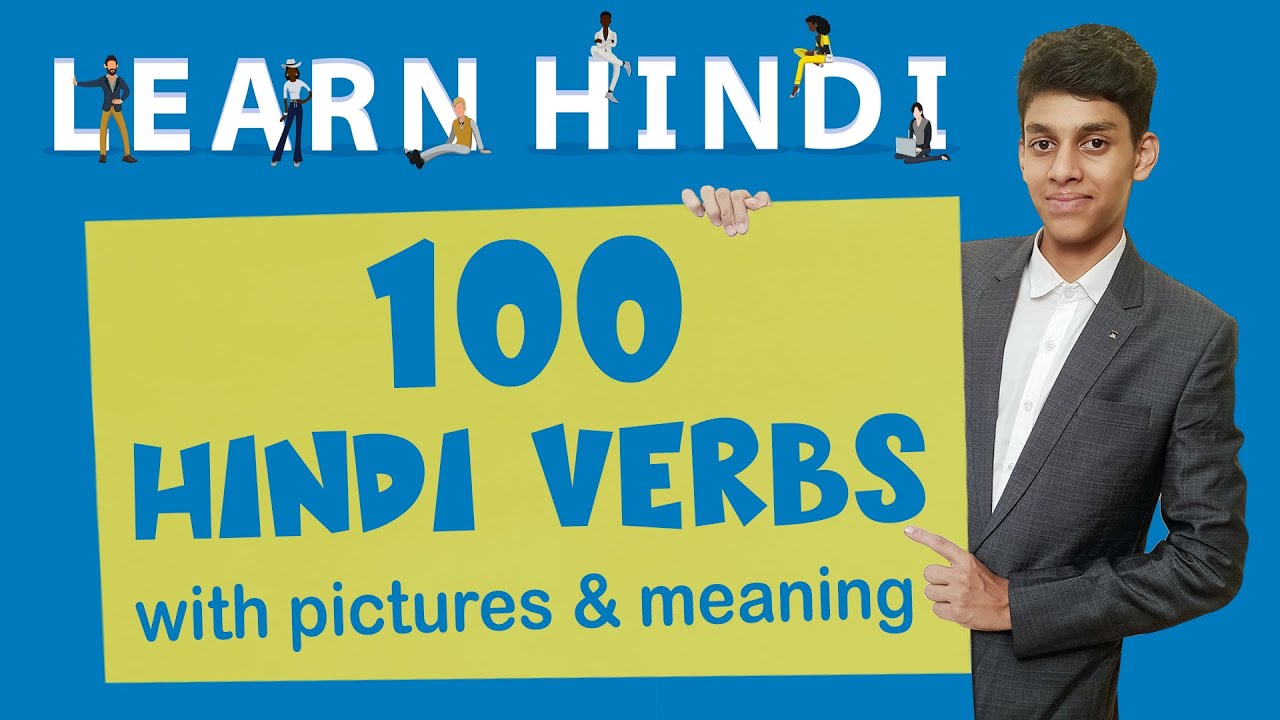 Top 100 Hindi Verbs with picture and meaning | Polyglot Akram | Akram Global Languages Institute