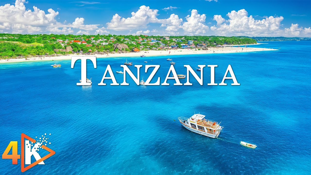 Tanzania 4K - Endless Savannas and Turquoise Shores with Relaxing Music - 4K Video Ultra HD