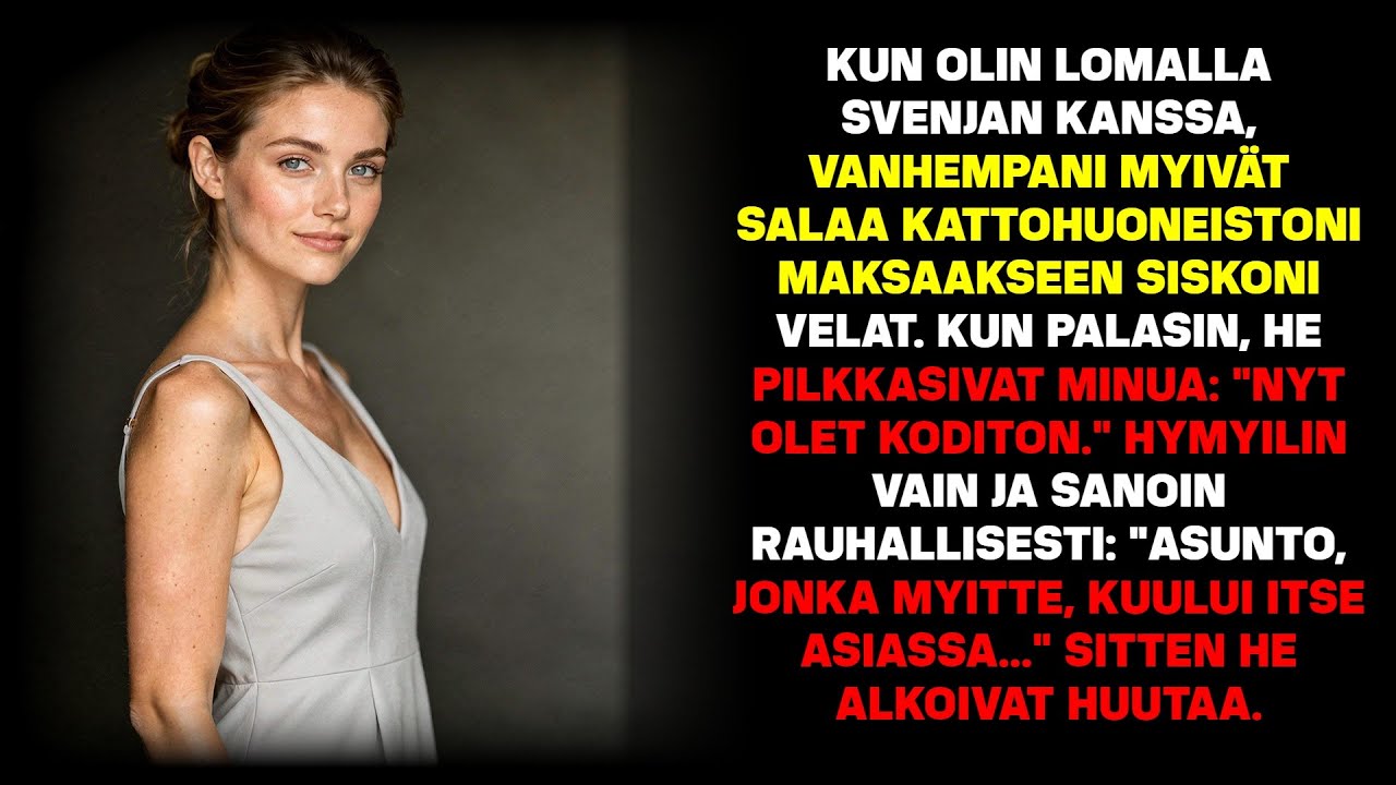 Vanhempani myivät kattohuoneistoni siskoni velkojen vuoksi – kutsuivat minua 