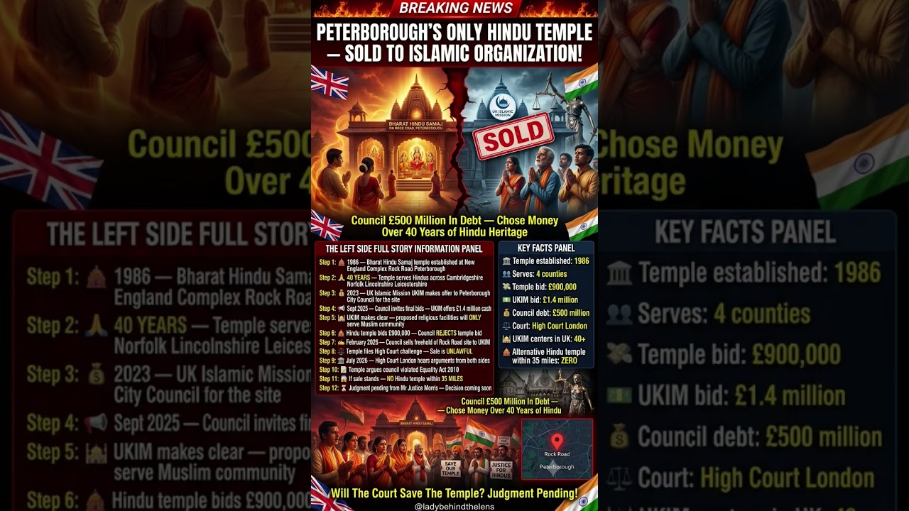 Peterborough's Only Hindu Temple Sold To Islamic Organization &mdash; 40 Years of Heritage At Risk
