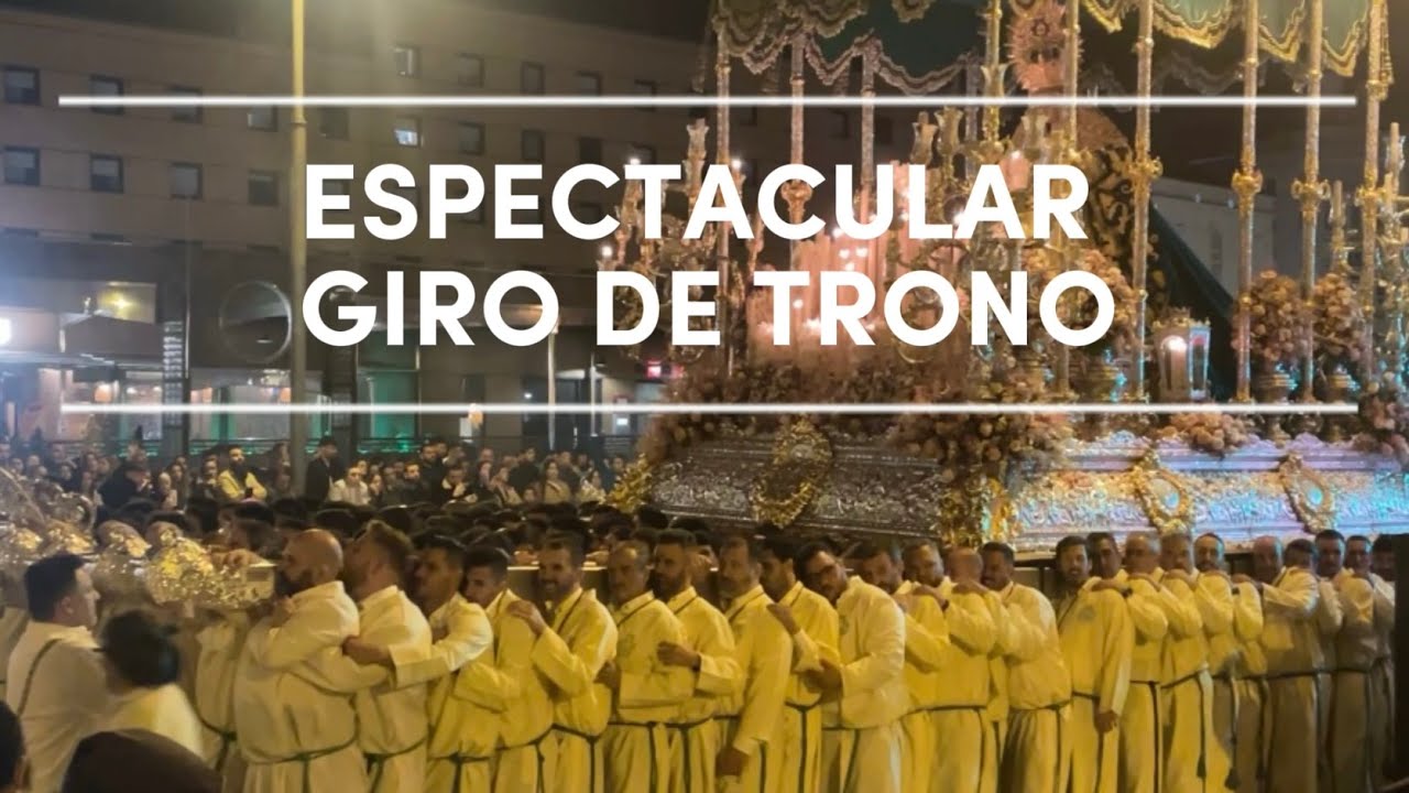 ESPECTACULAR GIRO DE TRONO EN #Málaga #SemanaSanta2024  #Tradición #Cultura #NuevaEsperanza #Malaga