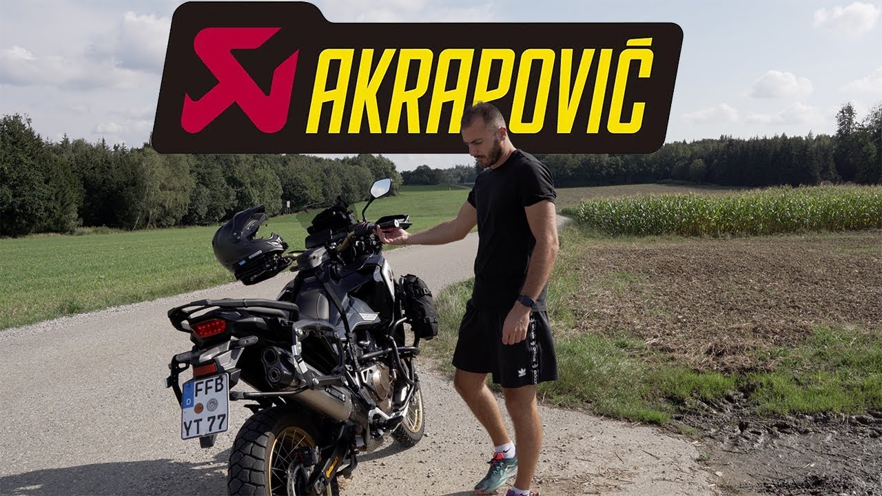 HONDA AFRICA TWIN 1100 AKRAPOVIC SLIP ON  vs STOCK