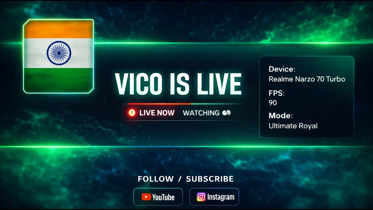 #VICO is Live  #ultimate royal  #erangle #fps issue