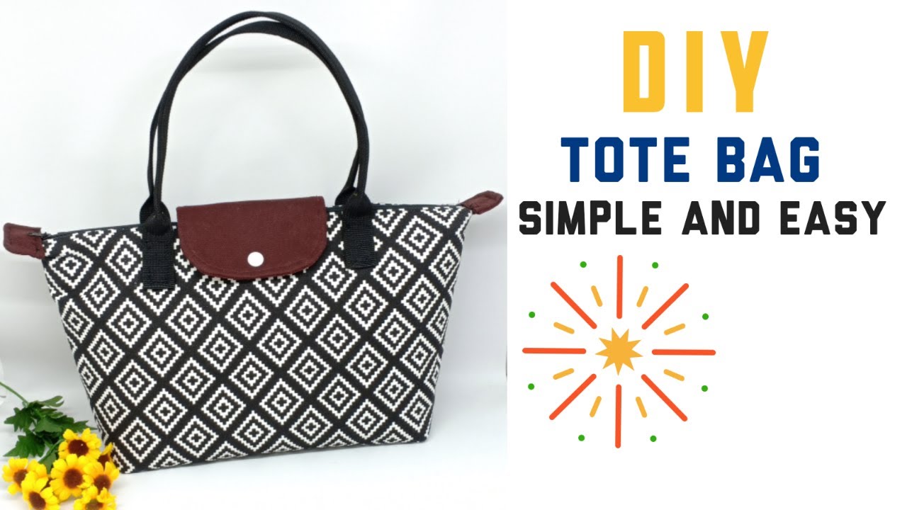 DIY tote bag with zipper | diy tote bag tutorial