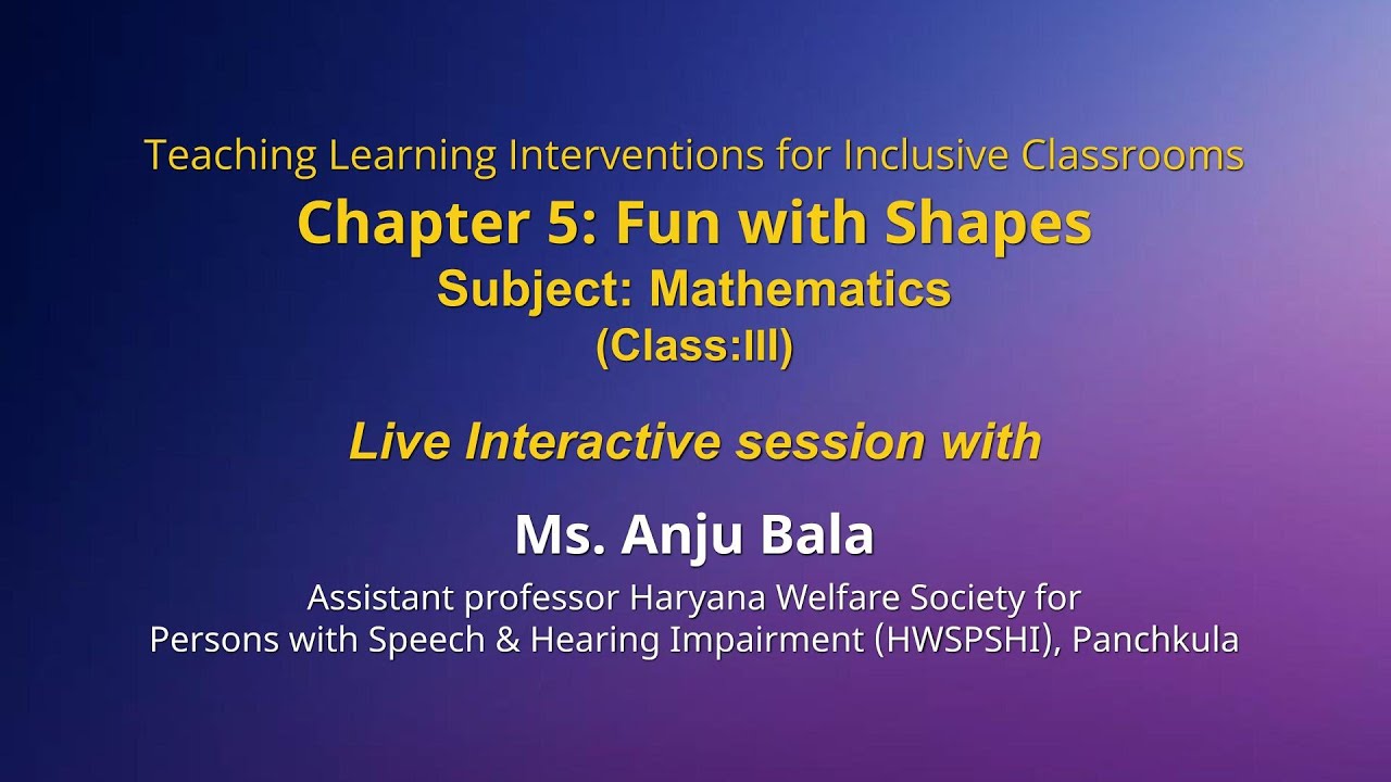 NCERT  Chapter 5: Fun with Shapes   Subject: Mathematics   (Class:III)  Live