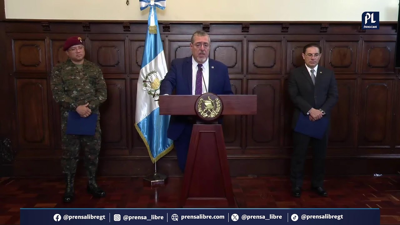 Estado de sitio en Guatemala: Arévalo y ministros de Gobernación y Defensa brindan conferencia