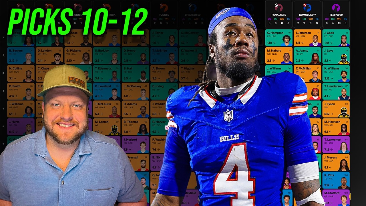 The Best 2026 Fantasy Football Draft Strategy (Picks 10, 11 & 12)