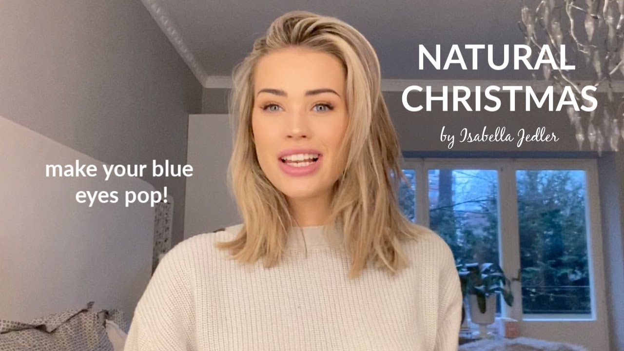 Natural christmas makeup to make your blue eyes pop! - in collaboration with Real Techniques