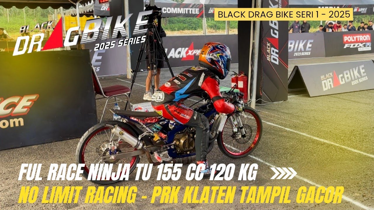 KELAS PALING KETAT❗Ninja Tu 155 cc 120 Kg PERANG TIME 6 Detik - FINAL RACE BLACK DRAG BIKE Seri 1