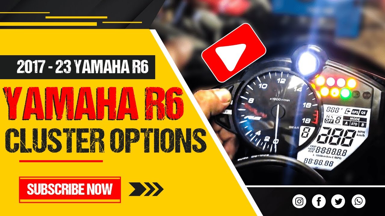 2017 - 22 Yamaha R6 Gauge Cluster Options - Shift Light / Red Line Reset
