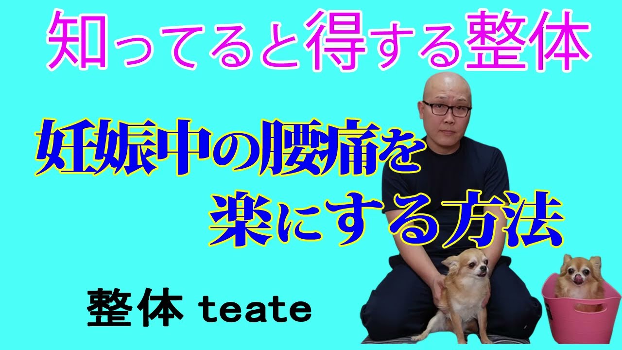 知ってると得する整体～妊娠中の腰痛を楽にする方法編～