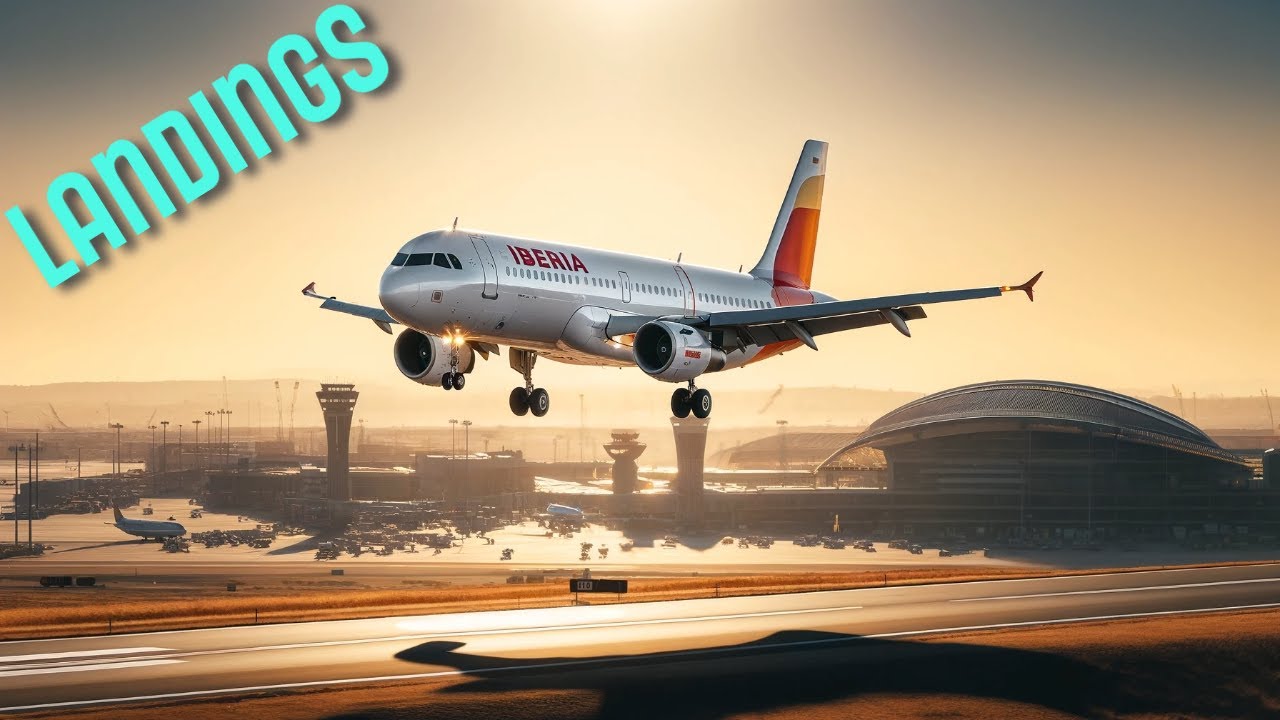 Iberia (IB) Airbus A321 Landing In Madrid (MAD) From Bilbao (BIO)