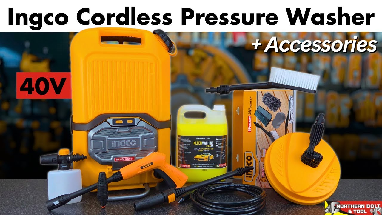 The Only Pressure Washer You Will Ever Need? Ingco Cordless Pressure Washer 40V + Accessories Tested