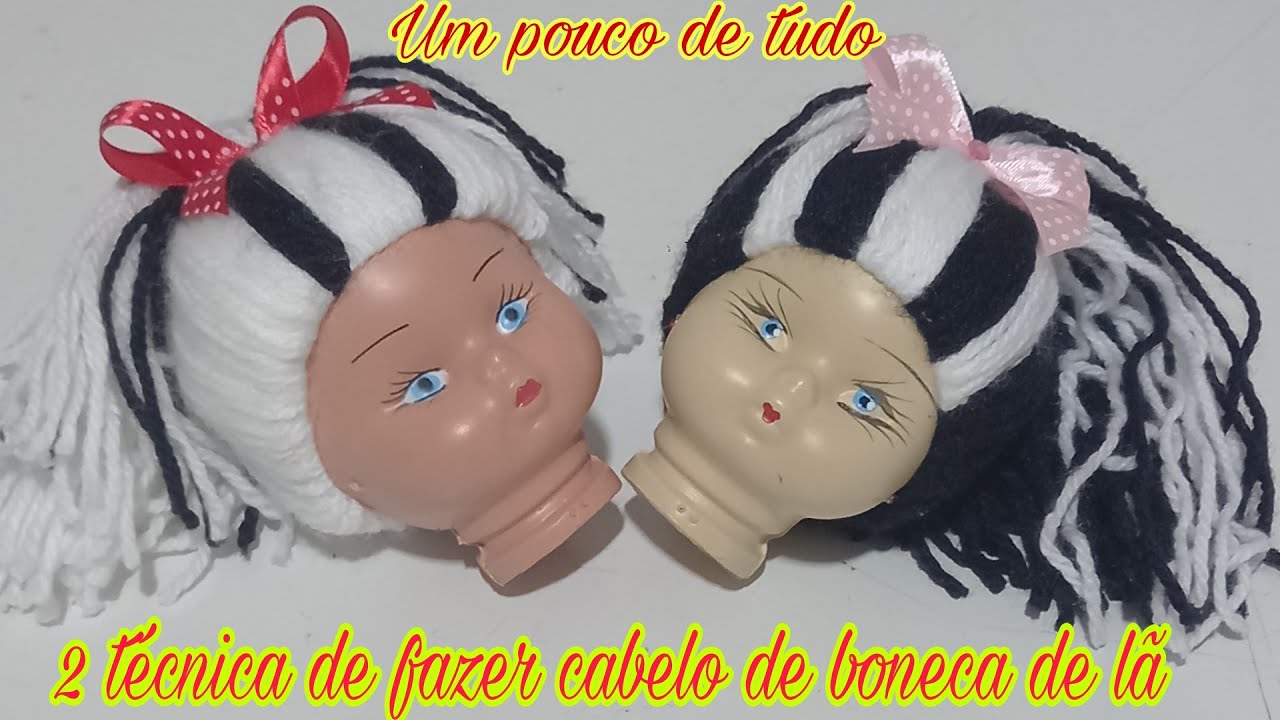 Passo a passo 2 técnica de fazer cabelinho de boneca de lã