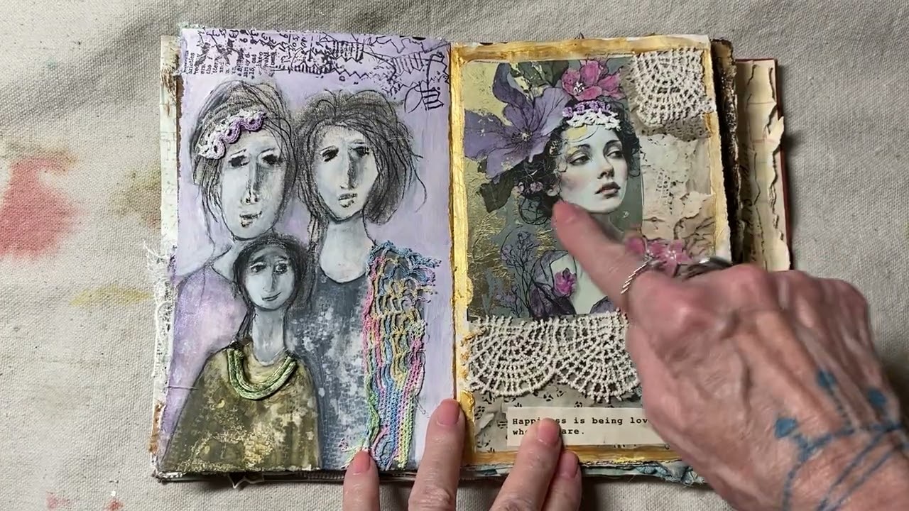 Flip through….new art journal🙋🏻‍♀️