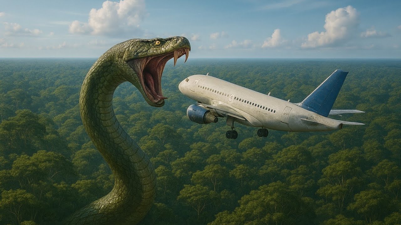 مار غول&zwnj;پیکر در برابر هواپیمای مسافربری | شورت سینمایی شوک فریمGiant Snake vs Passenger Plane