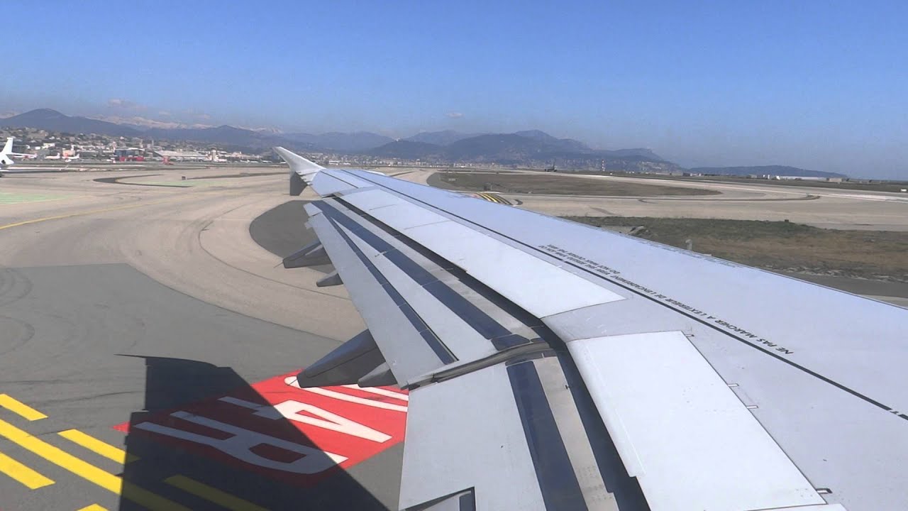 Air France Airbus A321-212 Taxi and Take-Off from Nice Côte d'Azur (NCE/LFMN)