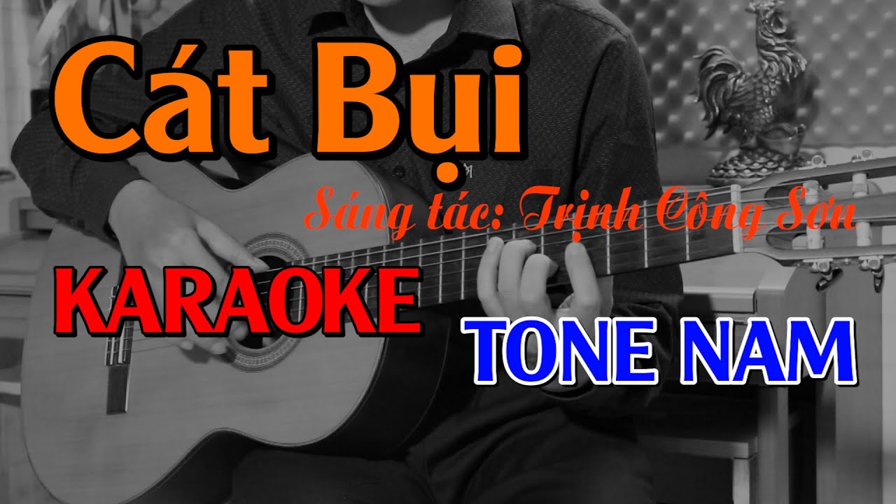 Cát Bụi - Karaoke Tone Nam Trầm - Beat Guitar