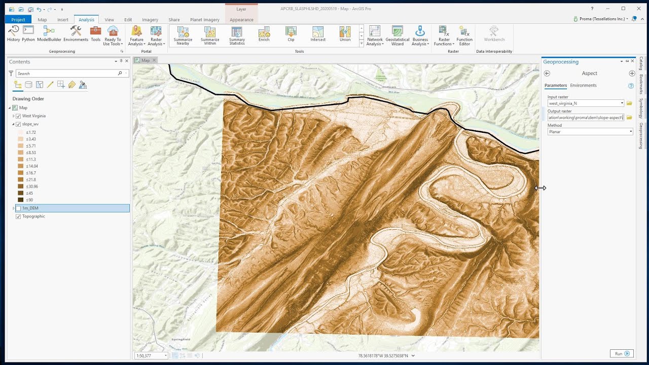 ArcGIS Pro: Slope and Aspect