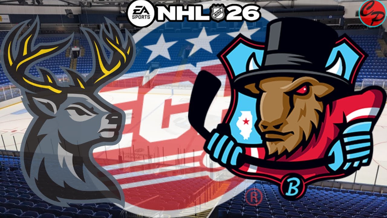 Iowa Heartlanders против Bloomington Bison, открытие ECHL, NHL 26 (SIM)