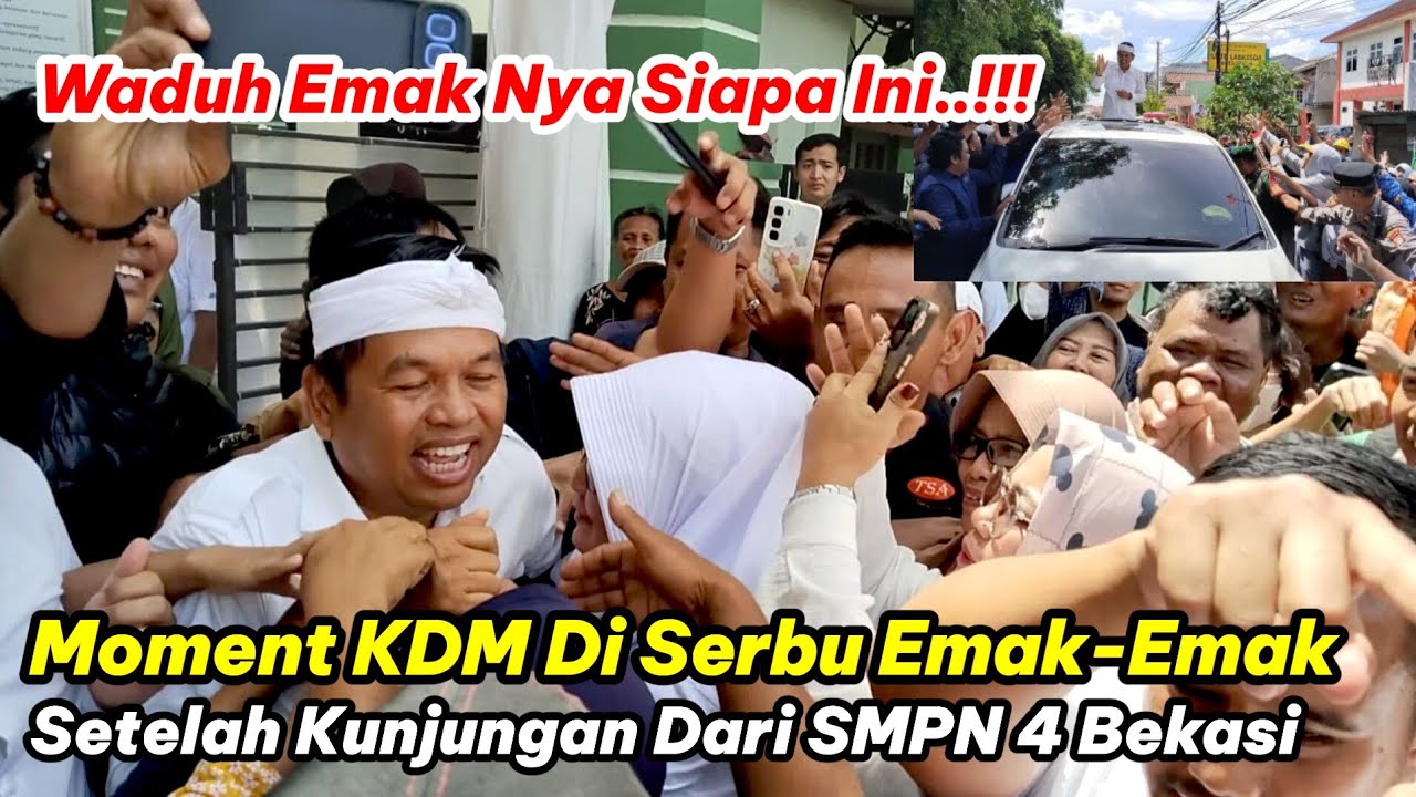 Heboh‼️ Kerumunan Emak-Emak Berebut Salam Kunjungan KDM ke SMPN 4 Bekasi