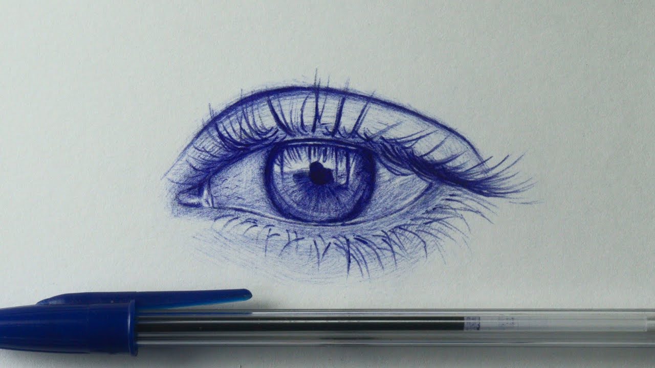 Como desenhar um Olho realista com caneta PASSO A PASSO narrado