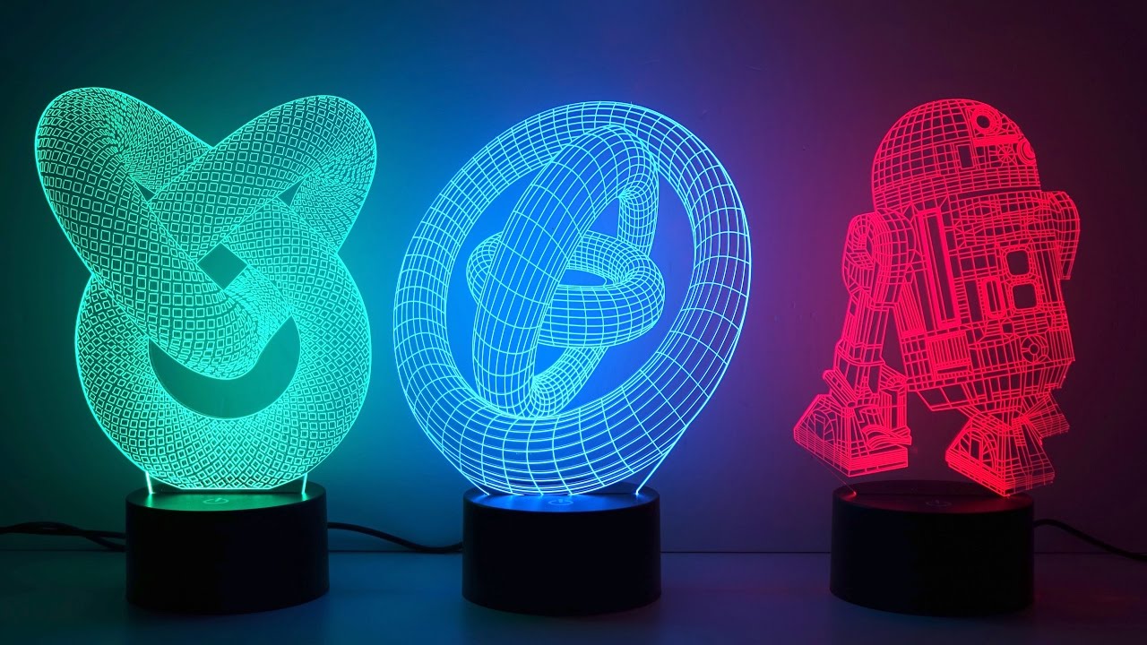 3D illusion novelty LED lamps