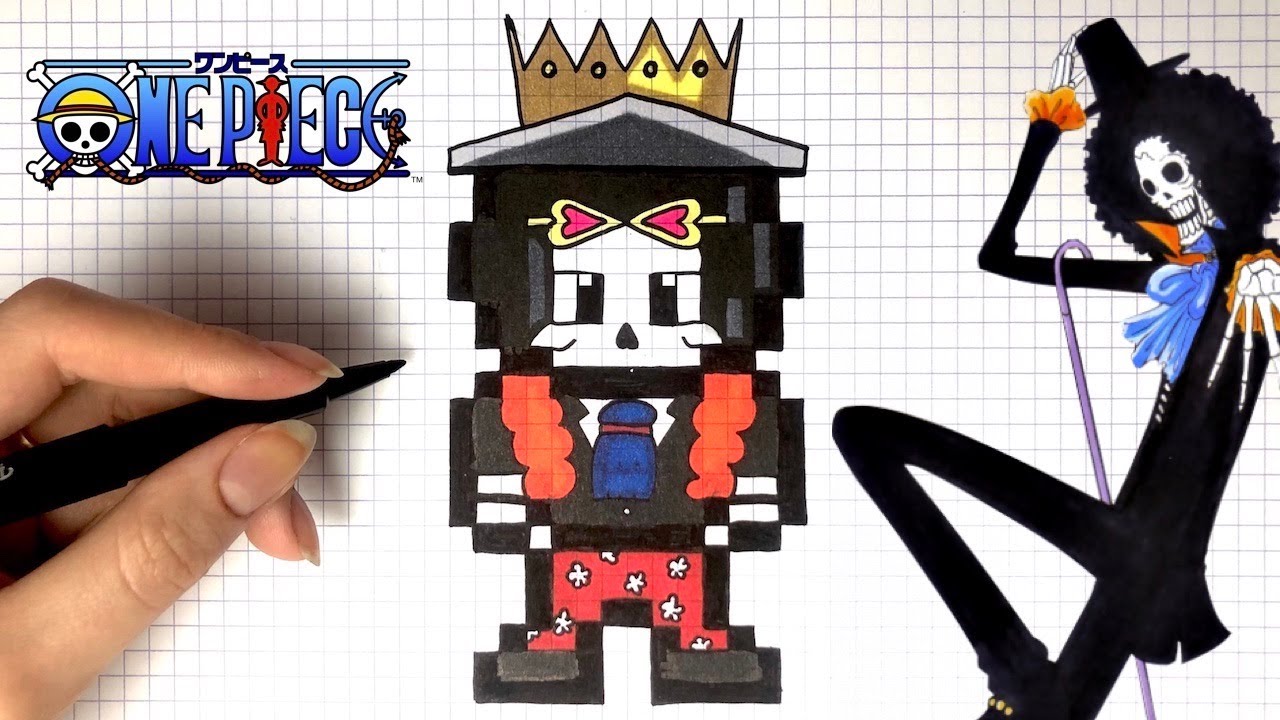 TUTO DESSIN BROOK PIXEL ART ONE PIECE