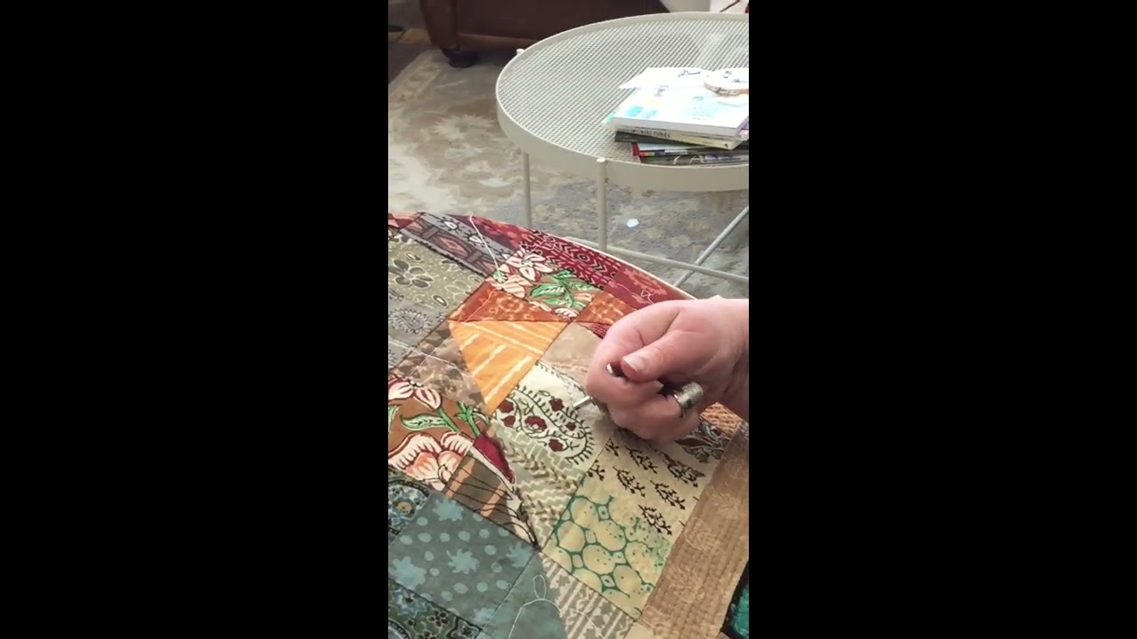 Hand quilting with a spoon