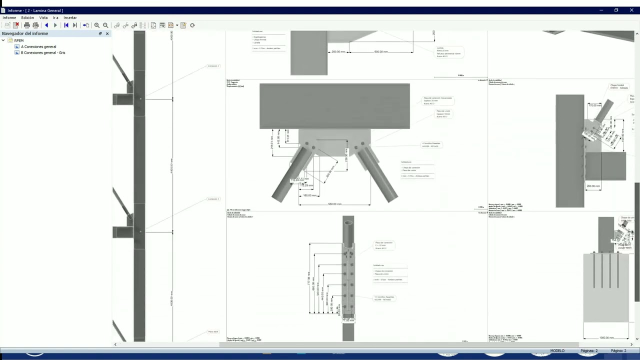 👉 RFEM 6 - Todo en un mismo entorno. Ejemplo: Modelado, análisis, diseño y documentación de uniones.