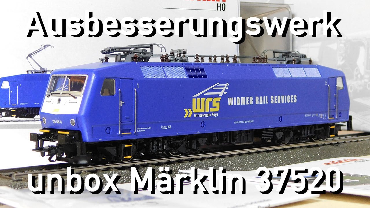Ausbesserungswerk H0 Märklin unbox Neuheit 37520 120 145-8 WRS Eurotrain