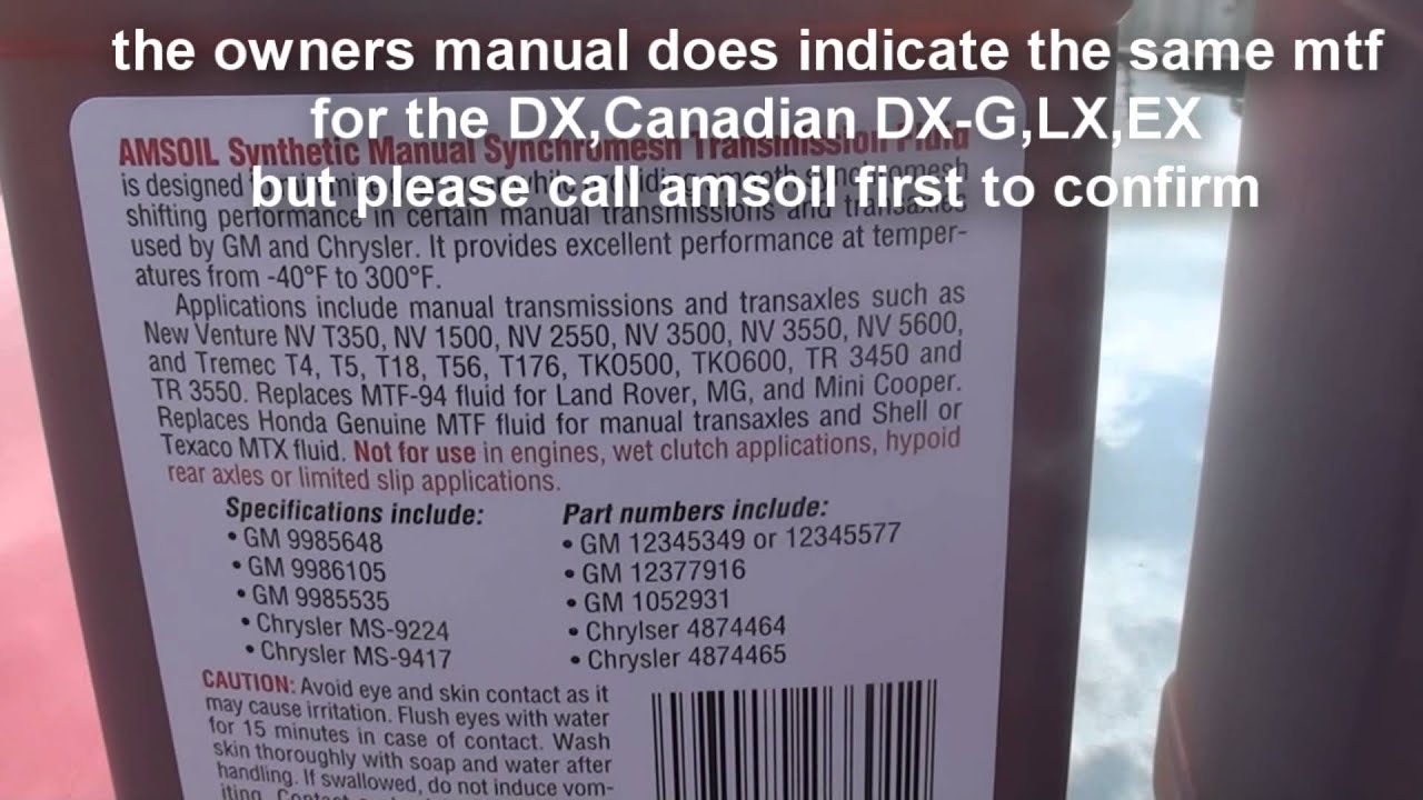 how to change manual transmission fluid Honda Civic 2006- 2011