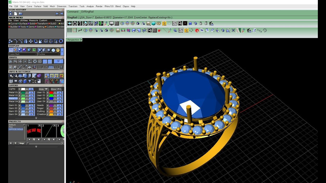 Matrix 9 | how to create a simple ring |  @JewelCad-kf8bp | Jewelry designing free courses