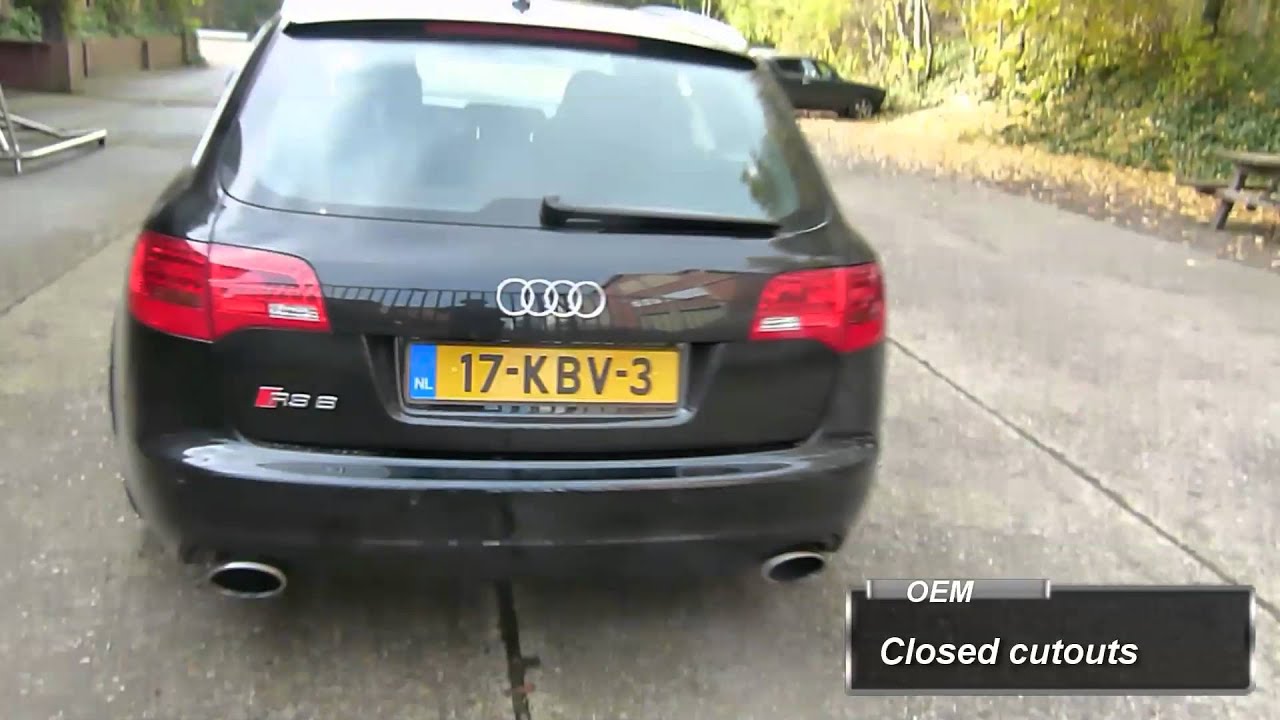 Audi RS6 5.0 V10 - Vacu&uuml;m exhaust cutouts by EPS Uitlaten