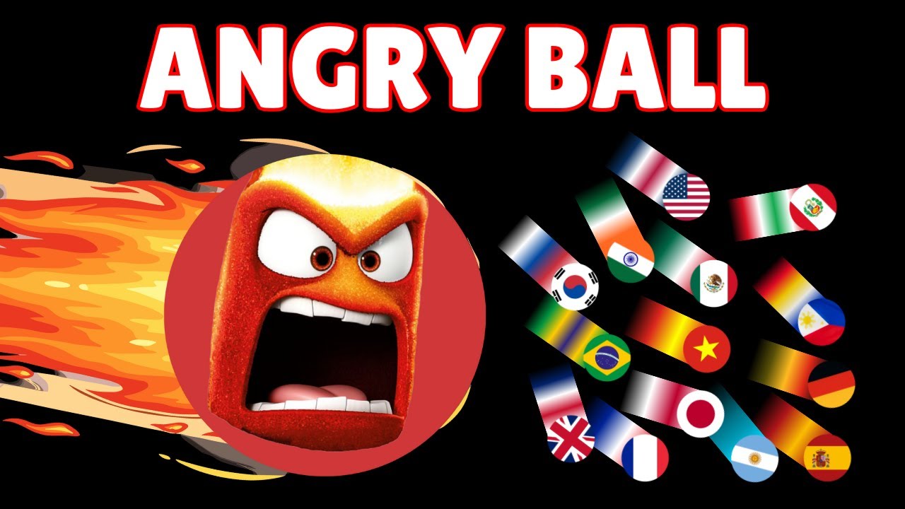 Angry Ball VS 25 Countries Marble Race
