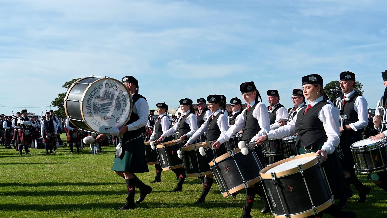 A Thousand Pipers March Past - 2025 UK Pipe Band Championships at Royal Highland Centre, Scotland
