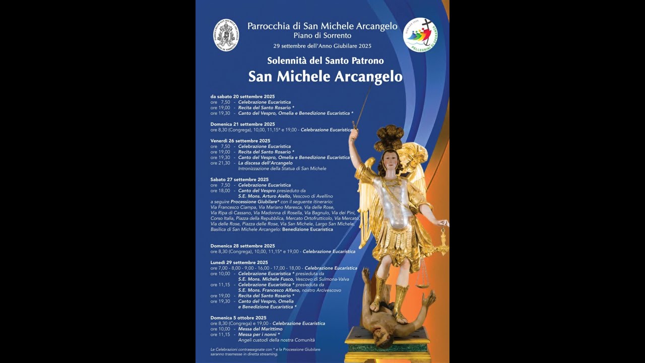 San Michele Arcangelo - processione - Dall'Uscita a via Cassano - Piano di Sorrento 27/09/2025