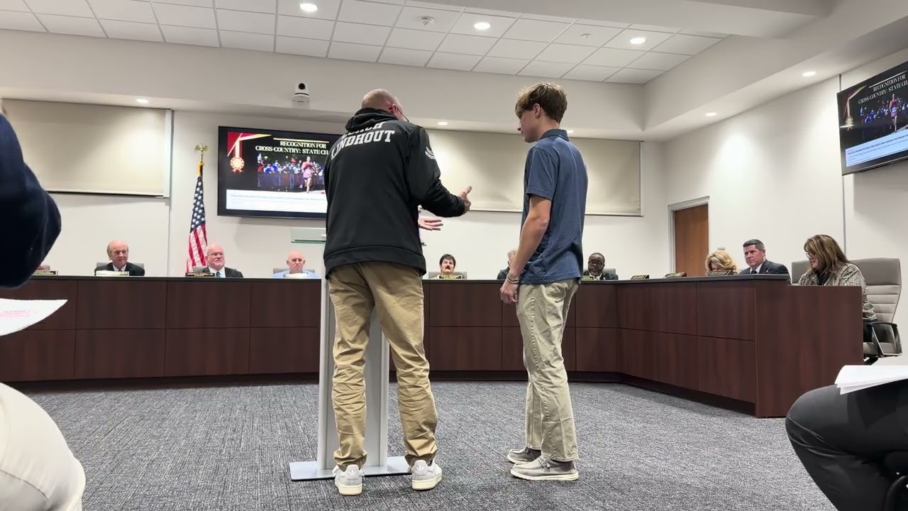 Harnett County recognizing Ethan Rich - 2 time state champion 
